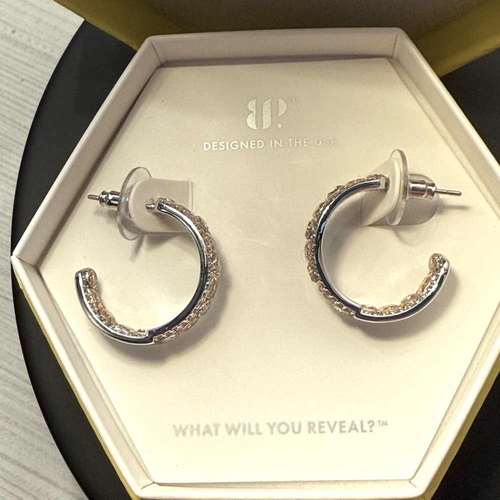 Bomb Party Smokey Topaz Hoop Earrings